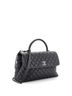 Chanel 100% Leather Black Chanel Coco Top Handle Bag Quilted Caviar Medium  One size - photo 4