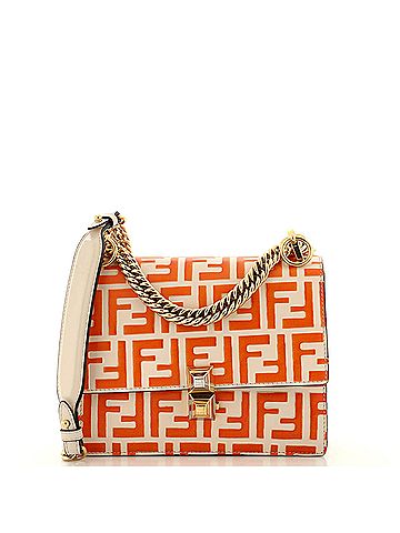 Fendi Fendi Kan U Shoulder Bag Zucca Embossed Leather Small  (view 1)