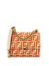 Fendi 100% Leather Orange Fendi Kan U Shoulder Bag Zucca Embossed Leather Small  One size - photo 1
