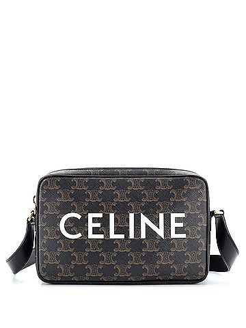 Céline Celine Logo Messenger Bag Triomphe Coated Canvas Medium  (view 1)