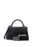 Chanel 100% Leather Black Chanel Coco Top Handle Bag Quilted Caviar Small  One size - photo 3