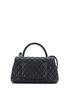 Chanel 100% Leather Black Chanel Coco Top Handle Bag Quilted Caviar Small  One size - photo 2