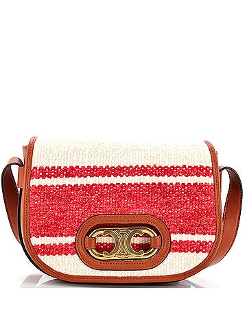 Céline Celine Maillon Triomphe Bag Tweed and Leather Medium  (view 1)