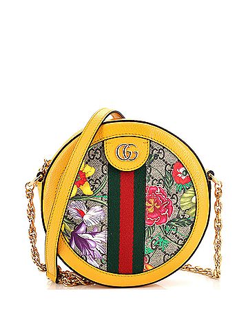 Gucci Gucci Ophidia Round Shoulder Bag Flora GG Coated Canvas Mini  (view 1)