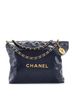 Chanel 100% Leather Blue Chanel 22 Chain Hobo Quilted Calfskin Small  One size - photo 1