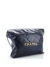 Chanel 100% Leather Blue Chanel 22 Chain Hobo Quilted Calfskin Small  One size - photo 4