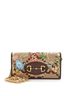 Gucci 100% Canvas Brown Gucci Horsebit 1955 Chain Wallet Embroidered Jumbo GG Canvas  One size - photo 1