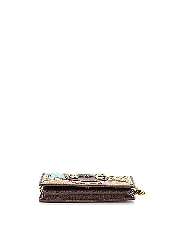 Gucci Gucci Horsebit 1955 Chain Wallet Embroidered Jumbo GG Canvas  (view 2)