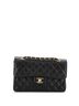 Chanel 100% Leather Black Chanel Classic Double Flap Bag Quilted Caviar Small  One size - photo 1