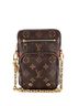 Louis Vuitton 100% Coatead Canvas Brown Louis Vuitton Utility Phone Sleeve Bag Monogram Canvas  One size - photo 1