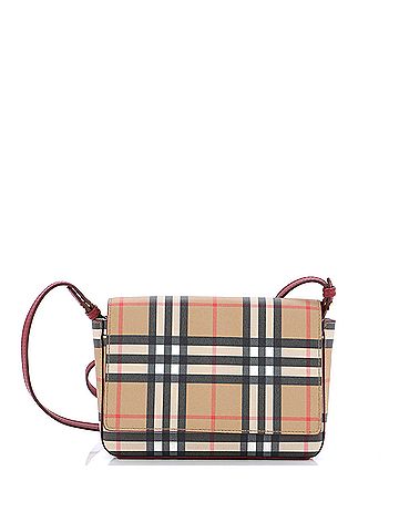 Burberry Burberry Hampshire Shoulder Bag Vintage Check Coated Canvas Small  (view 1)