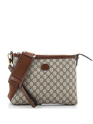 Gucci Gucci Interlocking G Patch Wristlet Messenger Bag GG Coated Canvas Small  (view 1)