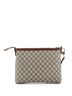 Gucci 100% Coatead Canvas Brown Gucci Interlocking G Patch Wristlet Messenger Bag GG Coated Canvas Small  One size - photo 4