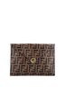Fendi 100% Leather Brown Fendi F is Fendi Envelope Flat Pouch Zucca Embossed Leather Large  One size - photo 1