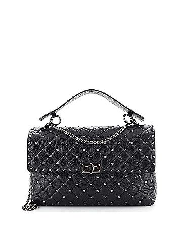Valentino Garavani Valentino Garavani Rockstud Spike Flap Bag Quilted Leather Large  (view 1)
