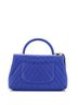 Chanel 100% Leather Blue Chanel Coco Top Handle Bag Chevron Caviar Small  One size - photo 2