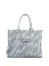Balenciaga 100% Cotton Blue Balenciaga Hardware Tote Logo Printed Denim Medium  One size - photo 1
