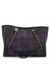 Chanel 100% Cotton Black Chanel Deauville Tote Striped Mixed Fibers Small  One size - photo 1