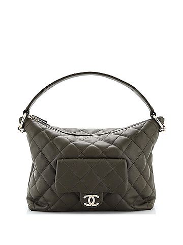 Chanel Chanel CC Front Pocket Hobo Quilted Lambskin Large  (view 1)