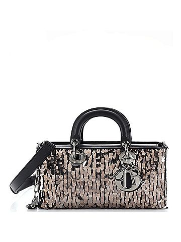 Christian Dior Christian Dior Lady D-Joy Bag Sequin Embellished Leather Medium  (view 1)