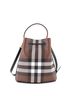 Burberry 100% Canvas Brown Burberry TB Drawstring Bucket Bag Check E-Canvas Small  One size - photo 4