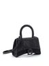 Balenciaga Black Balenciaga Hourglass Top Handle Bag Suede with Crystals XS  One size - photo 3