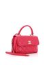 Chanel 100% Leather Pink Chanel Trendy CC Top Handle Bag Quilted Lambskin Small  One size - photo 4
