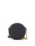 Saint Laurent 100% Leather Black Saint Laurent Vinyle Round Camera Bag Matelasse Chevron Leather  One size - photo 4