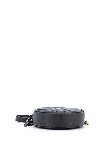 Saint Laurent Saint Laurent Vinyle Round Camera Bag Matelasse Chevron Leather  (view 2)