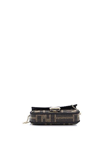 Fendi Fendi Chain Baguette Charm Bag Zucca Canvas Nano  (view 2)