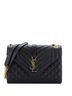 Saint Laurent 100% Leather Black Saint Laurent Classic Monogram Envelope Satchel Mixed Matelasse Leather Medium  One size - photo 1