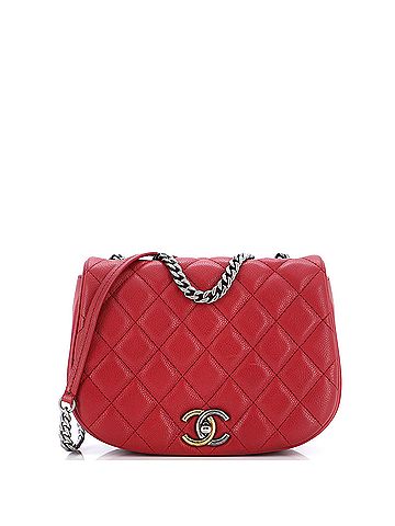 Chanel Casual Pocket Flap Messenger Bag Quilted Calfskin Small (view 1)