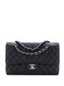 Chanel 100% Leather Black Mobile Art Classic Double Flap Quilted Caviar Medium One size - photo 1