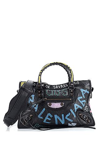 Balenciaga City Graffiti Classic Studs Bag Leather Small (view 1)
