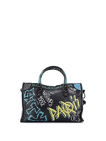 Balenciaga City Graffiti Classic Studs Bag Leather Small (view 2)