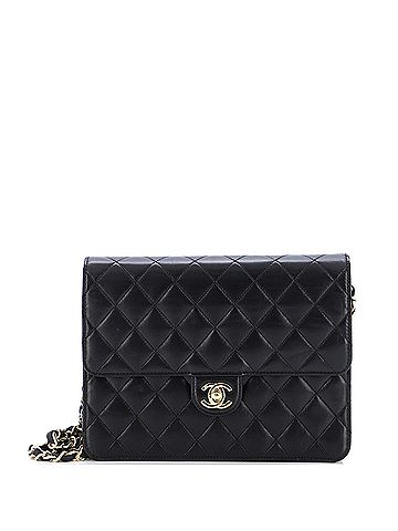 Chanel Vintage Clutch with Chain Quilted Leather Small (view 1)
