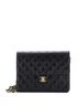 Chanel 100% Leather Black Vintage Clutch with Chain Quilted Leather Small One size - photo 1