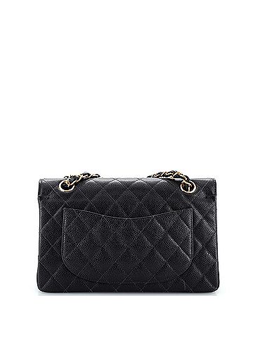 Chanel Vintage Classic Double Flap Bag Quilted Caviar Small (view 2)