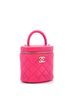 Chanel 100% Leather Pink CC Top Handle Vanity Case with Chain Quilted Caviar Small One size - photo 4