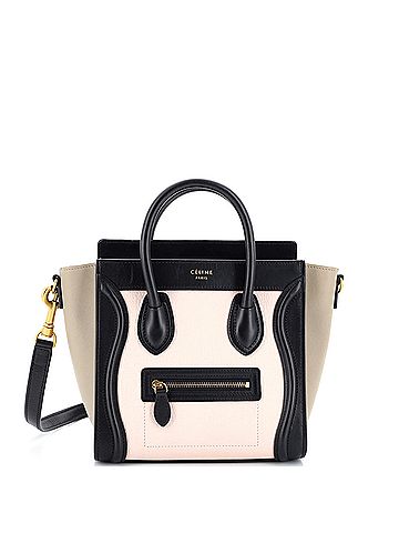 Céline Tricolor Luggage Bag Leather Nano (view 1)