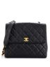 Chanel 100% Leather Black Vintage Square CC Flap Bag Quilted Caviar Small One size - photo 1