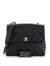 Chanel 100% Leather Black Vintage Square CC Flap Bag Quilted Caviar Small One size - photo 3