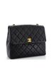 Chanel 100% Leather Black Vintage Square CC Flap Bag Quilted Caviar Small One size - photo 4
