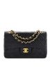 Chanel 100% Leather Black Vintage Classic Double Flap Bag Quilted Lambskin Small One size - photo 1