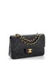 Chanel 100% Leather Black Vintage Classic Double Flap Bag Quilted Lambskin Small One size - photo 3
