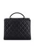 Chanel 100% Leather Black Vintage Two-Tone Kelly Top Handle Bag Quilted Caviar Jumbo One size - photo 5