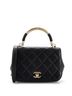 Chanel 100% Leather Black Carry Chic Flap Bag Quilted Lambskin Mini One size - photo 1