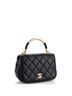Chanel 100% Leather Black Carry Chic Flap Bag Quilted Lambskin Mini One size - photo 4