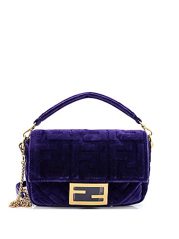 Fendi Baguette NM Bag Zucca Embossed Velvet Mini (view 1)