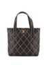 Chanel 100% Leather Brown Surpique Tote Quilted Leather Small One size - photo 1